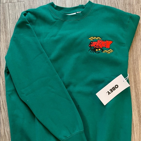 Obey Other - RARE NWT Scorpion Embroidered OBEY sweatshirt